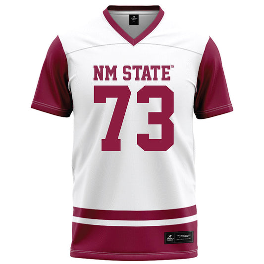 NMSU - NCAA Football : Janik Ogunlade - White Football Jersey-0
