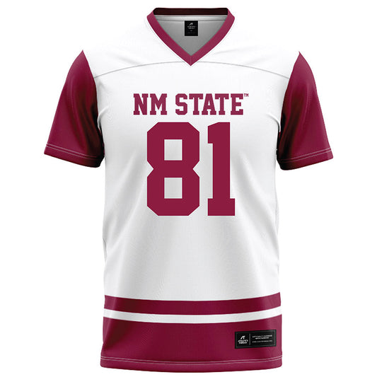 NMSU - NCAA Football : Allen Ortiz - White Football Jersey-0