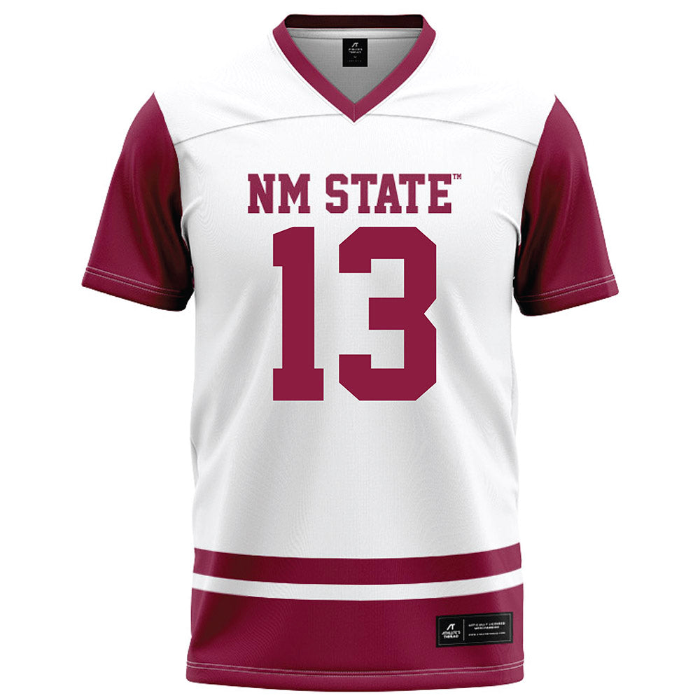 NMSU - NCAA Football : Quincy Davis - White Football Jersey-0