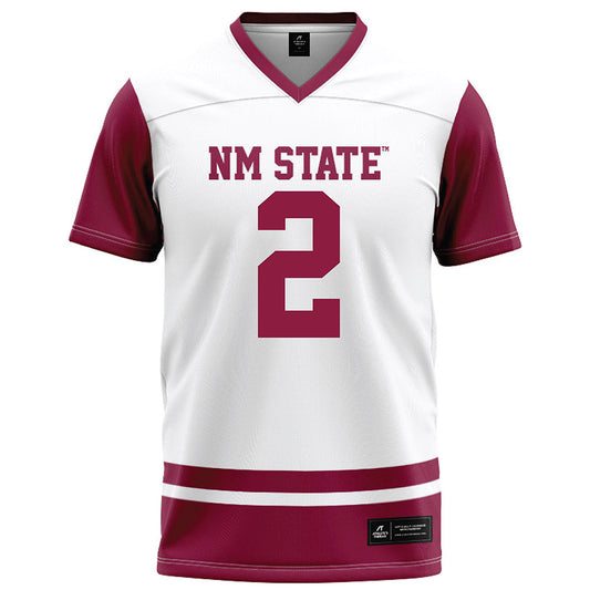 NMSU - NCAA Football : Gavin Harris - White Football Jersey-0