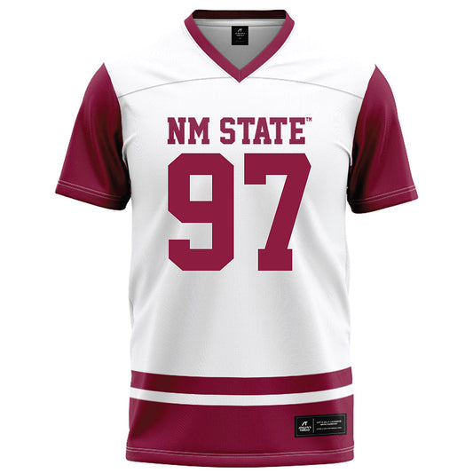 NMSU - NCAA Football : Henry Davis III - White Football Jersey