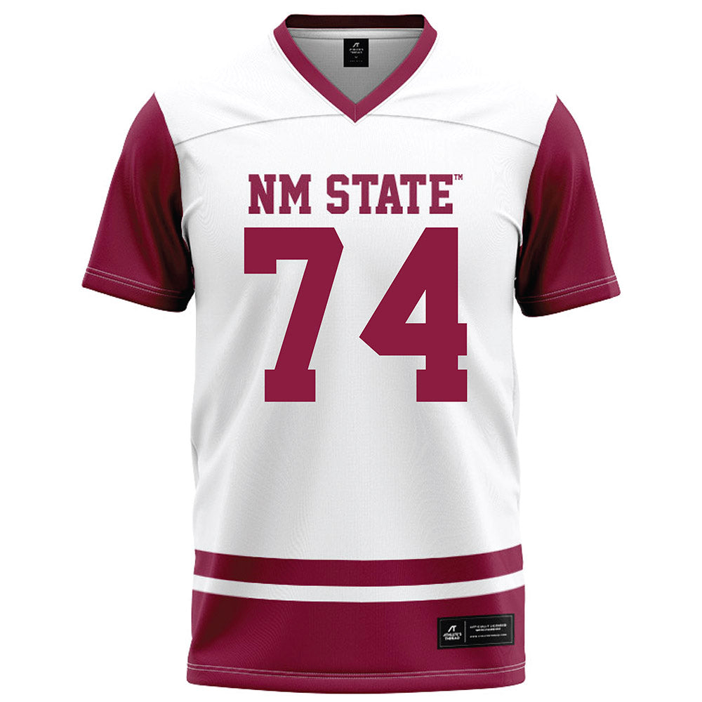 NMSU - NCAA Football : Elijah Harvey - White Football Jersey