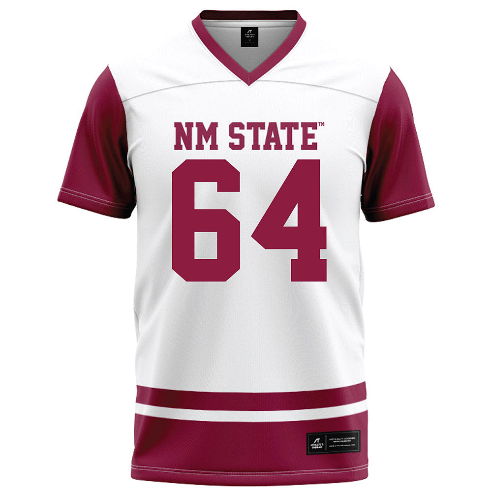 NMSU - NCAA Football : Sam Garcia - White Football Jersey-0