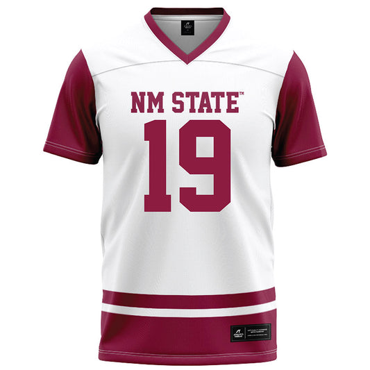 NMSU - NCAA Football : Jabril White - White Football Jersey-0