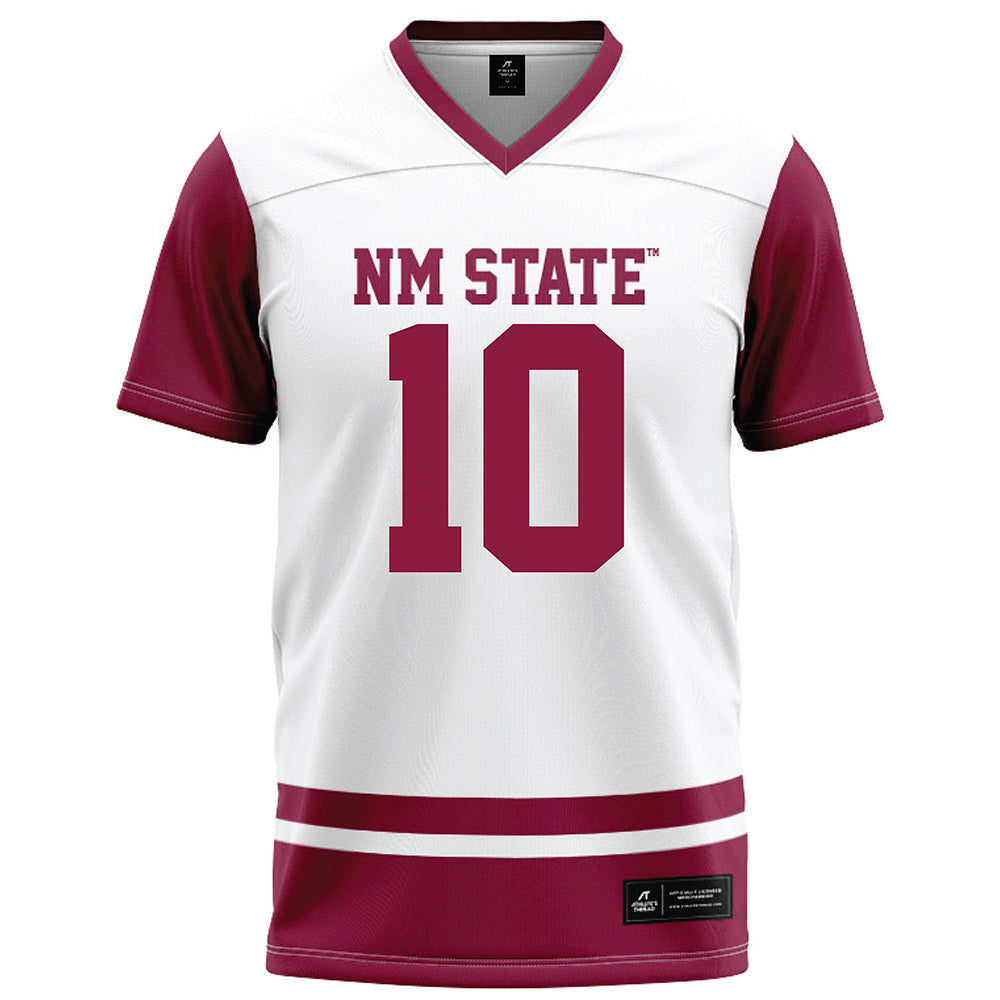 NMSU - NCAA Football : Jaylen Patterson - White Football Jersey-0