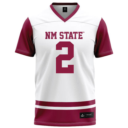 NMSU - NCAA Football : Damarcus Crosby - White Football Jersey-0