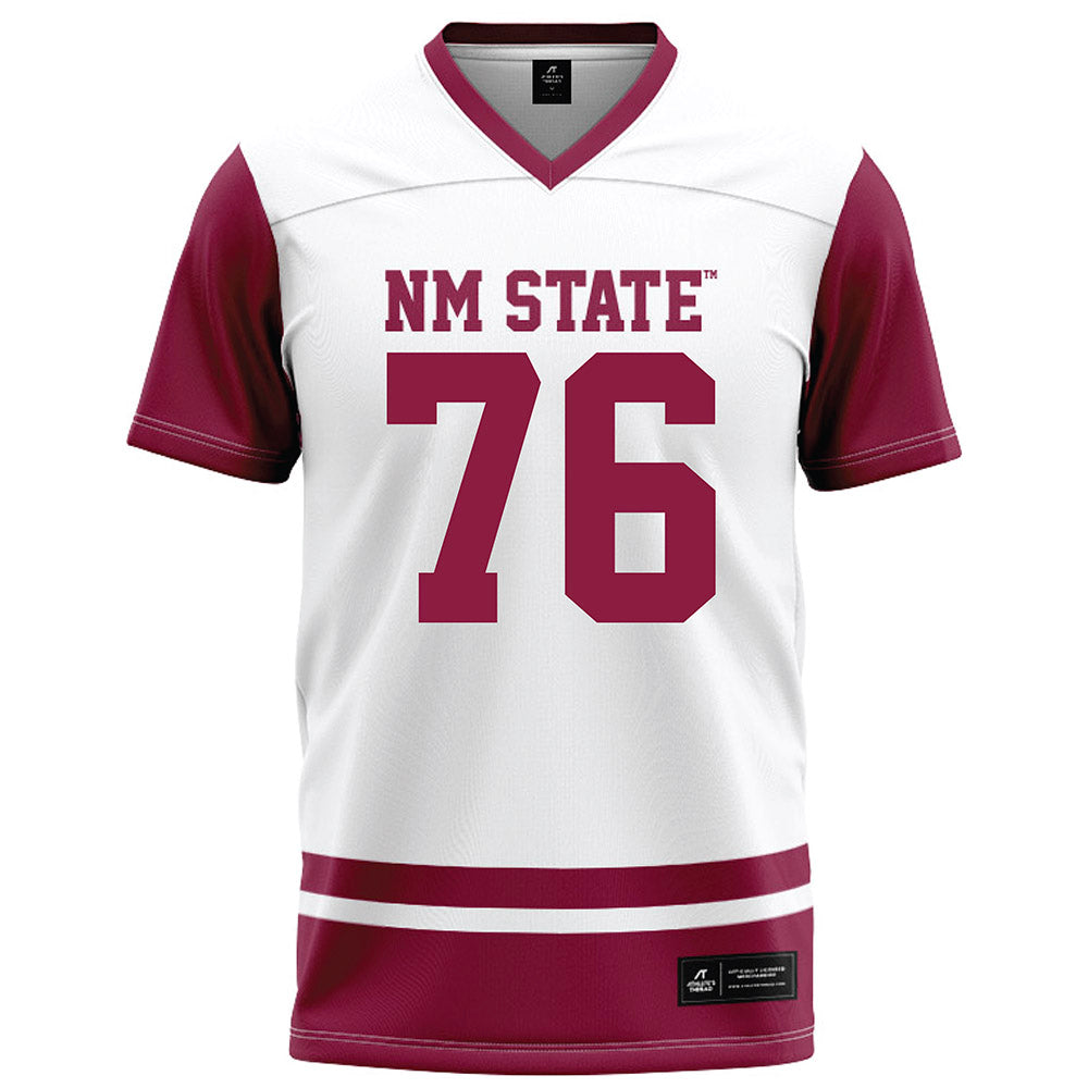 NMSU - NCAA Football : Armando Nieves - White Football Jersey-0