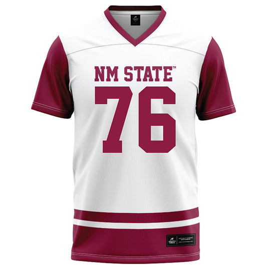 NMSU - NCAA Football : Armando Nieves - White Football Jersey-0