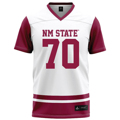 NMSU - NCAA Football : Mateo Rodriguez - White Football Jersey-0