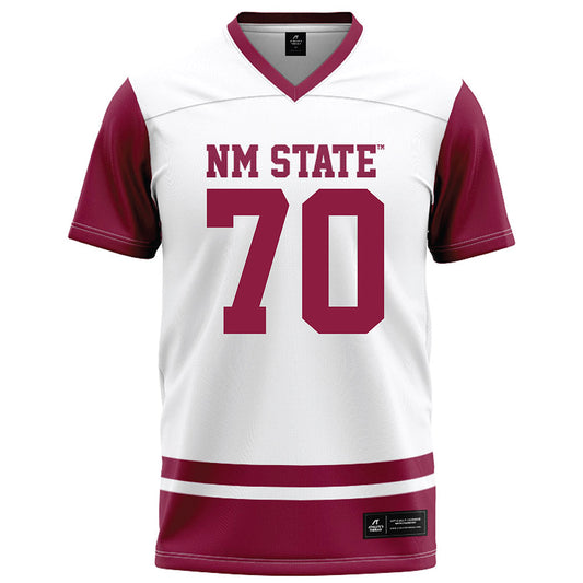 NMSU - NCAA Football : Mateo Rodriguez - White Football Jersey-0