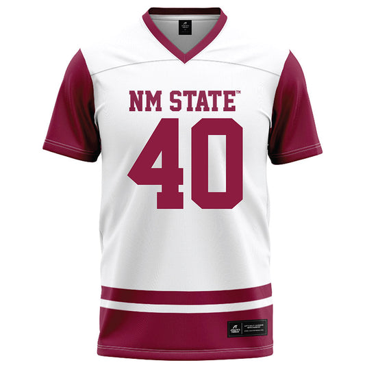 NMSU - NCAA Football : Kyah Francone - White Football Jersey-0