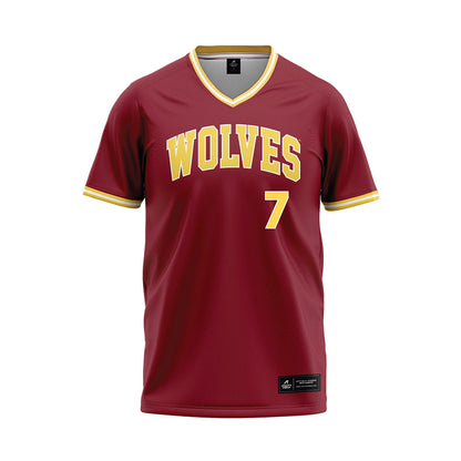 NSU - NCAA Baseball : Collin Lott - Maroon Jersey-0