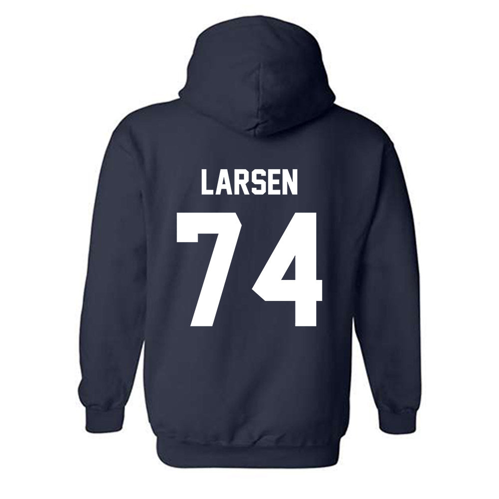 AU - NCAA Football : Josh Larsen - Classic Fashion Shersey Hooded Sweatshirt-1