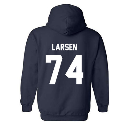 AU - NCAA Football : Josh Larsen - Classic Fashion Shersey Hooded Sweatshirt-1