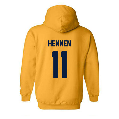  - NCAA Men's Ice Hockey : Tyler Hennen - Classic Fashion Shersey Hooded Sweatshirt-1