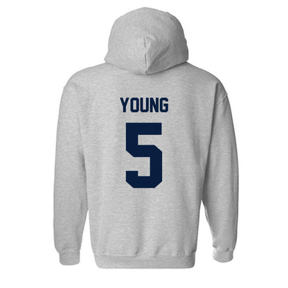 AU - NCAA Men's Ice Hockey : Easton Young - Classic Fashion Shersey Hooded Sweatshirt-1