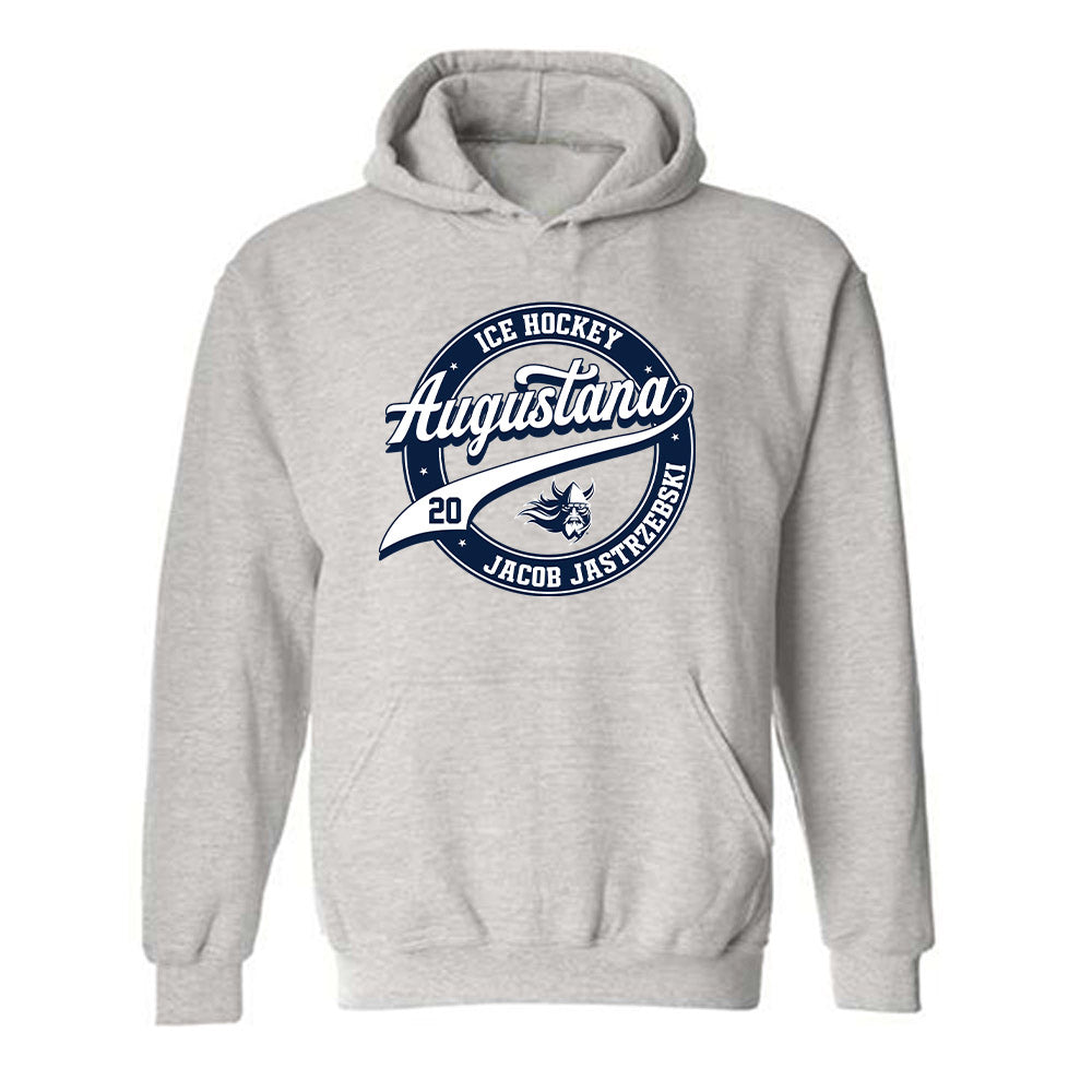 AU - NCAA Men's Ice Hockey : Jacob Jastrzebski - Classic Fashion Shersey Hooded Sweatshirt-0