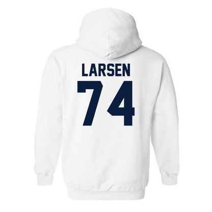 AU - NCAA Football : Josh Larsen - Classic Fashion Shersey Hooded Sweatshirt-1