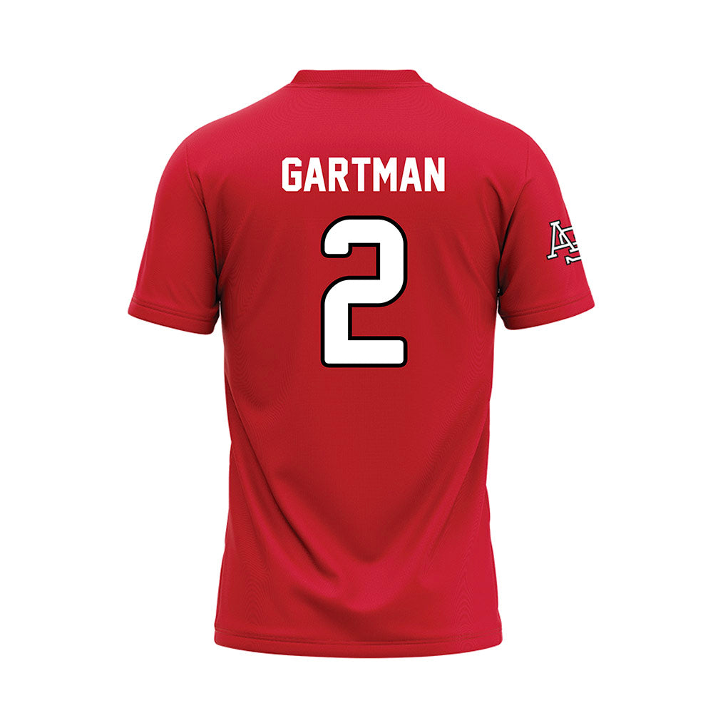 Arkansas State - NCAA Baseball : Drew Gartman - Red Baseball Jersey-1