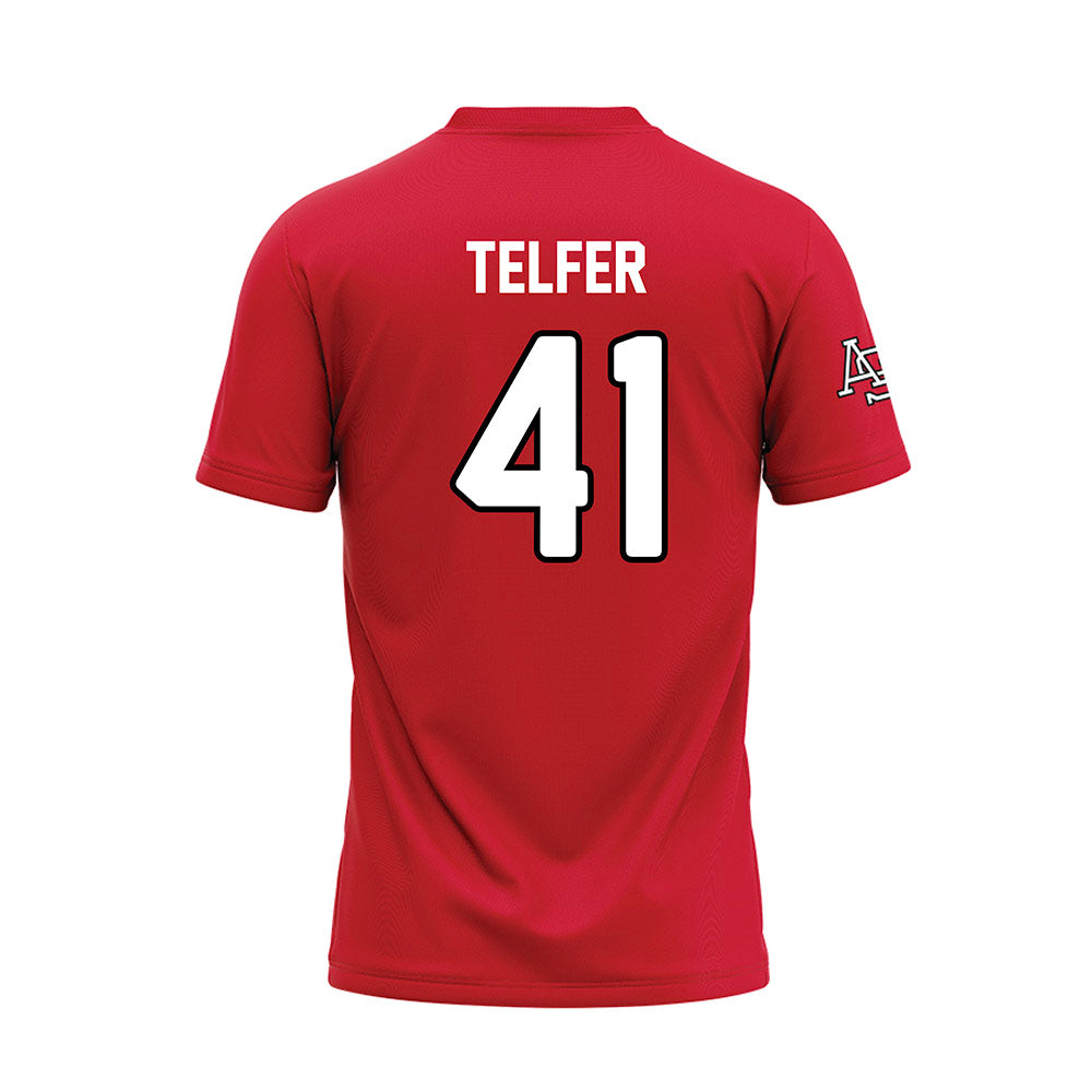 Arkansas State - NCAA Baseball : Tatem Telfer - Red Baseball Jersey-1
