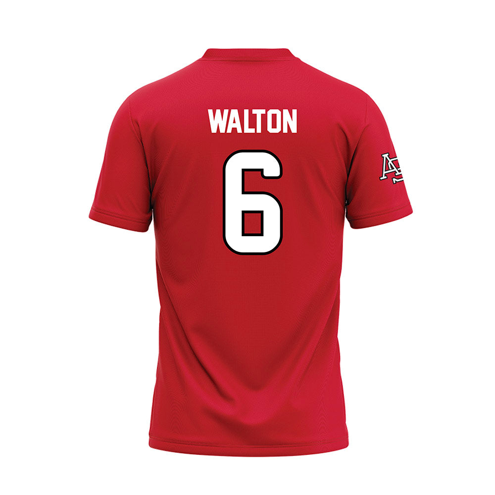 Arkansas State - NCAA Baseball : Lane Walton - Red Baseball Jersey-1