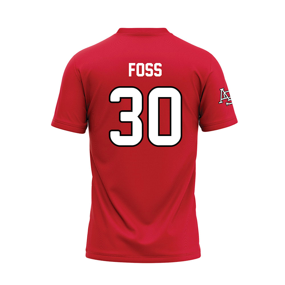 Arkansas State - NCAA Baseball : Brett Foss - Red Baseball Jersey-1