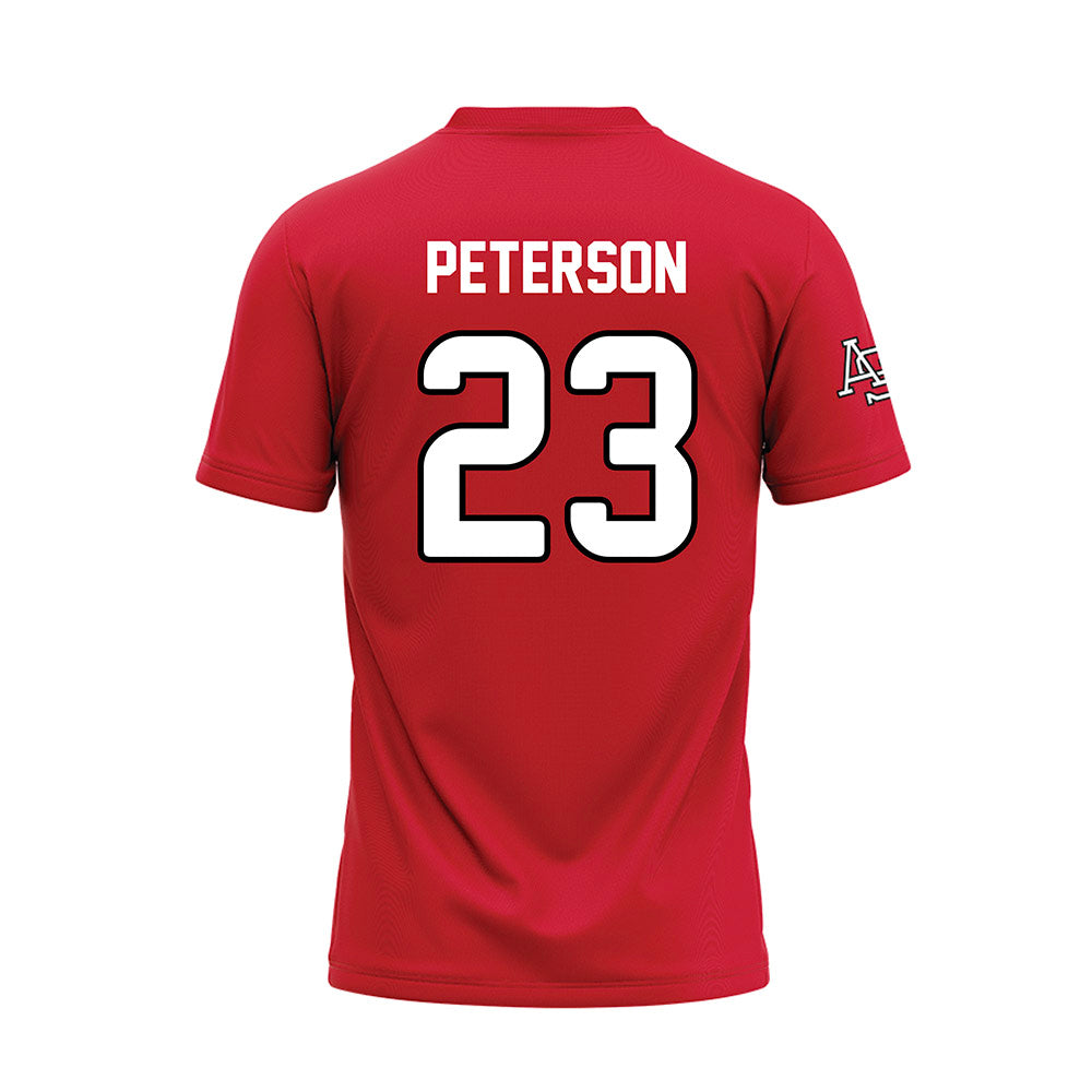 Arkansas State - NCAA Baseball : Sam Peterson - Red Baseball Jersey-1