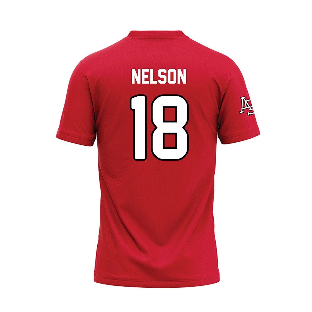 Arkansas State - NCAA Baseball : Jack Nelson - Red Baseball Jersey-1