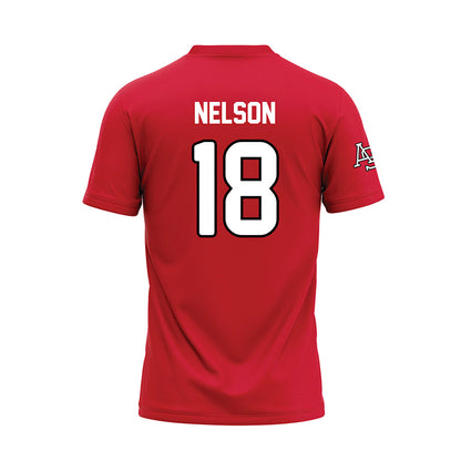 Arkansas State - NCAA Baseball : Jack Nelson - Red Baseball Jersey-1