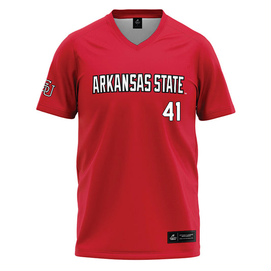 Arkansas State - NCAA Baseball : Jett Sutton - Red Baseball Jersey