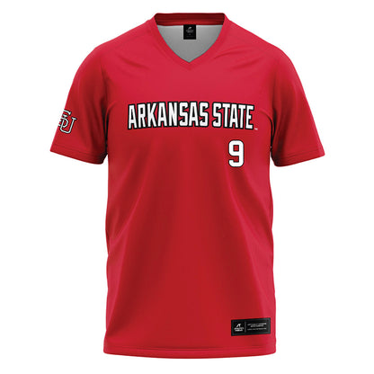 Arkansas State - NCAA Baseball : Cross Jumper - Red Baseball Jersey