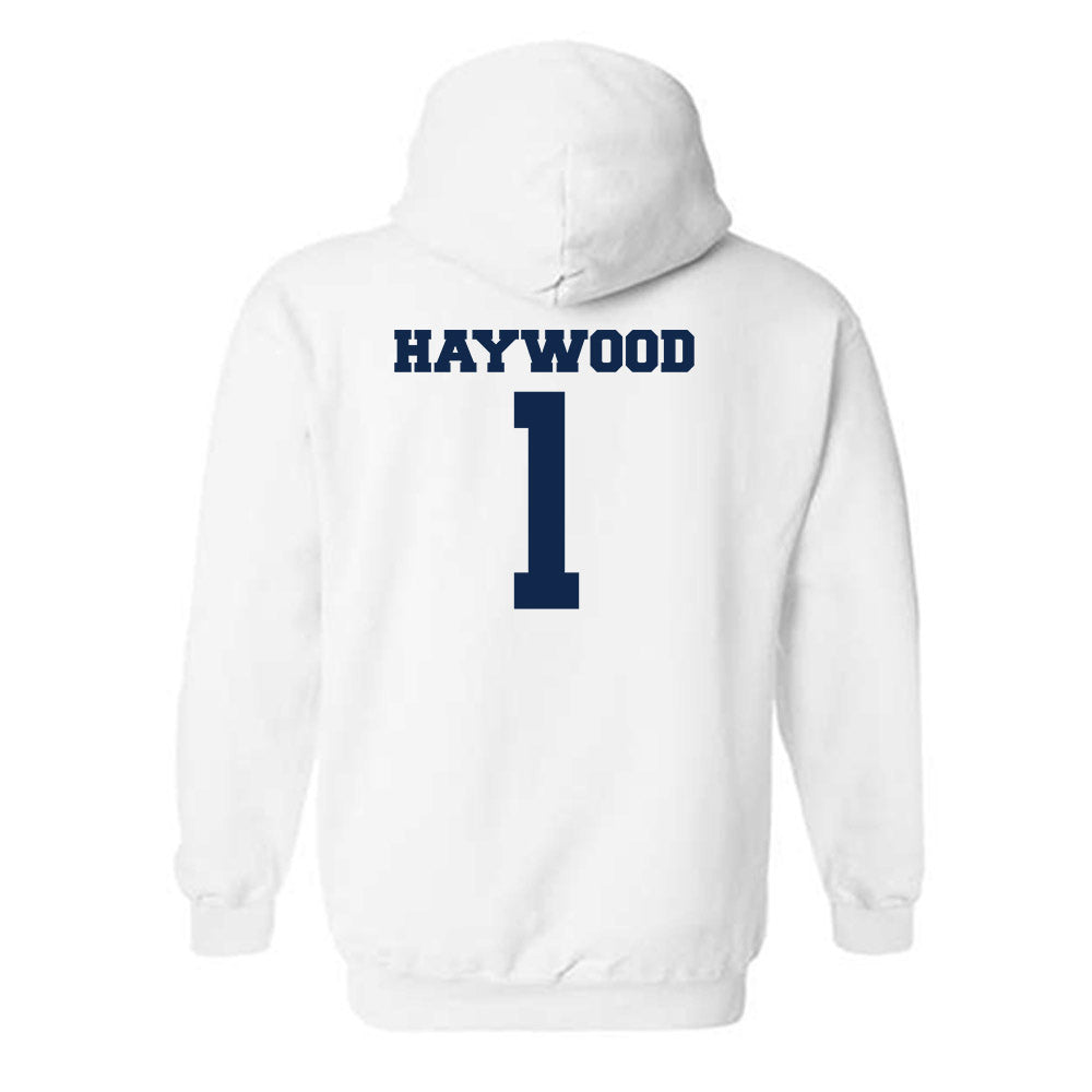 Butler - NCAA Men's Basketball : Evan Haywood - Classic Fashion Shersey Hooded Sweatshirt-1