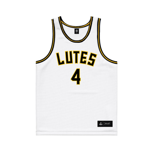 PLU - NCAA Men's Basketball : Caleb Berry - White Basketball Jersey