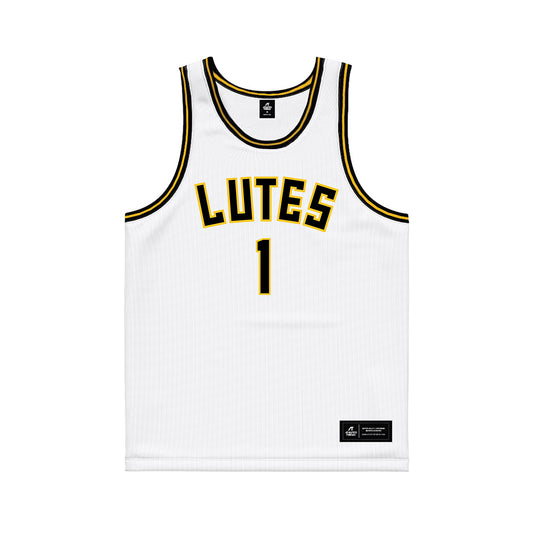 PLU - NCAA Men's Basketball : Zach Zuckerman - White Basketball Jersey-0