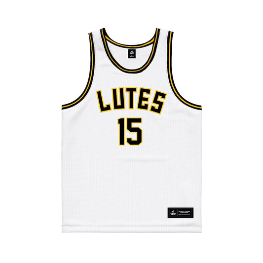 PLU - NCAA Men's Basketball : Henry Smith - White Basketball Jersey-0