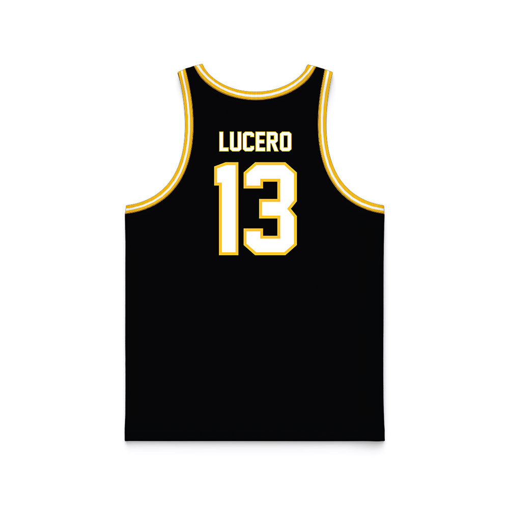 PLU - NCAA Men's Basketball : Logan Lucero - Black Basketball Jersey-1