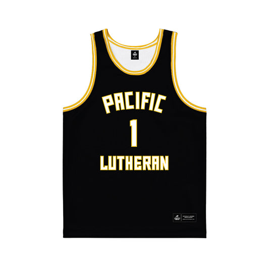 PLU - NCAA Men's Basketball : Zach Zuckerman - Black Basketball Jersey-0