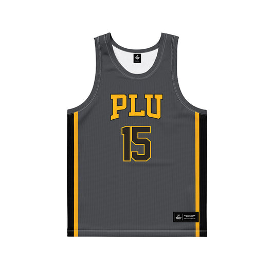 PLU - NCAA Men's Basketball : Henry Smith - Grey Basketball Jersey-0