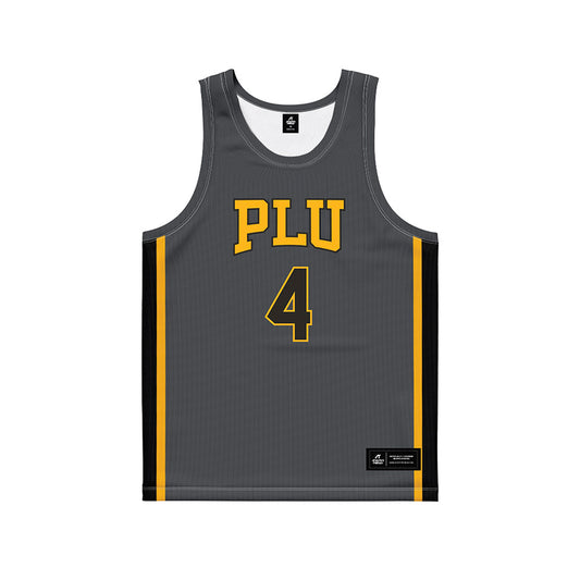 PLU - NCAA Men's Basketball : Caleb Berry - Grey Basketball Jersey