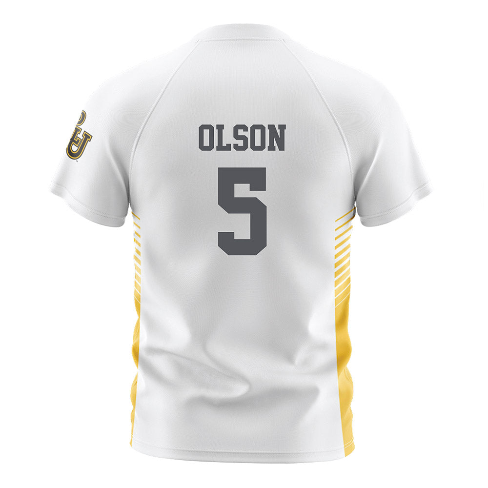 PLU - NCAA Women's Soccer : Olivia Olson - White Soccer Jersey-1