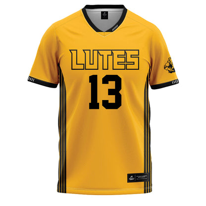 PLU - NCAA Softball : Mila Hargrave - Gold Baseball Jersey