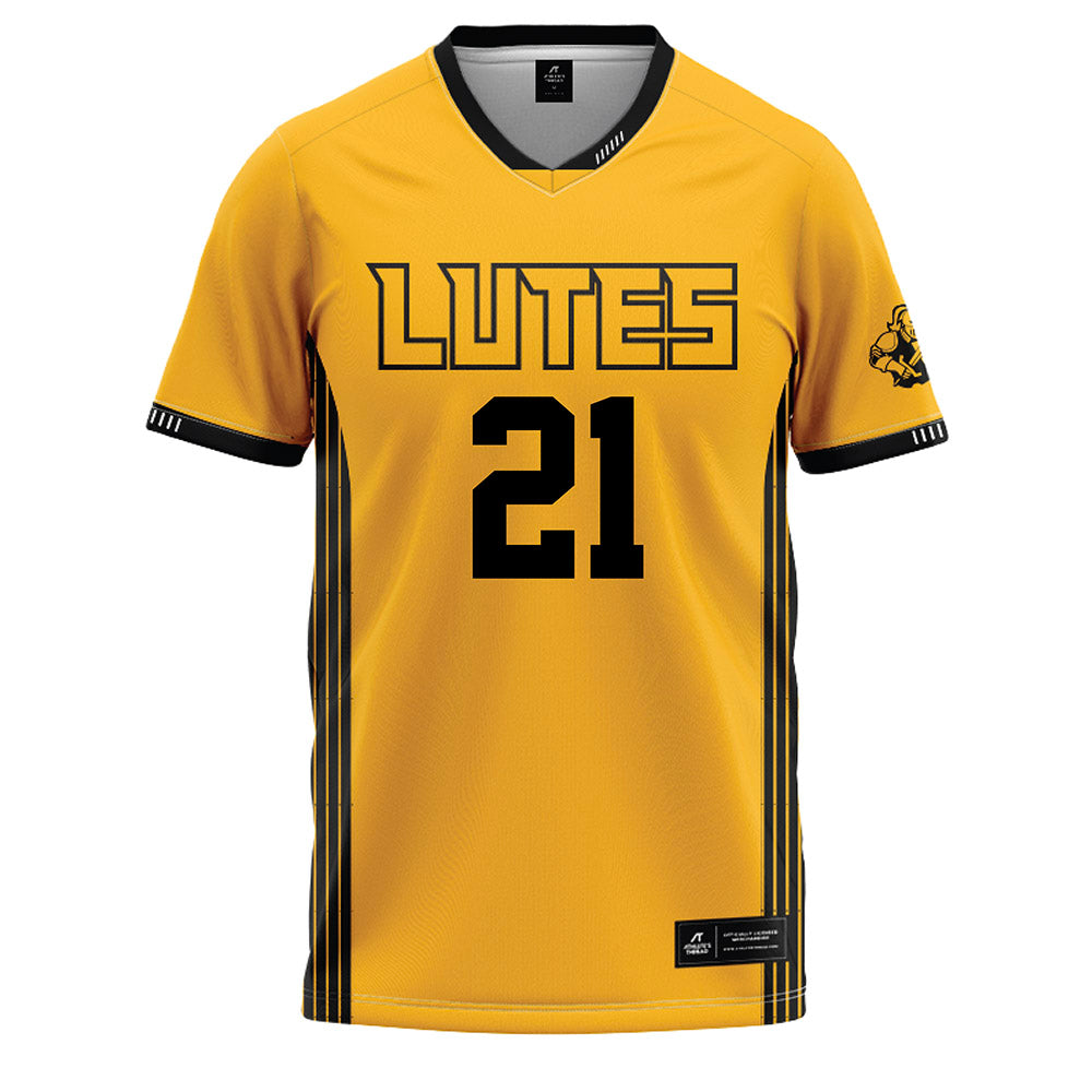 PLU - NCAA Softball : Briana Lynn Sarae - Gold Baseball Jersey