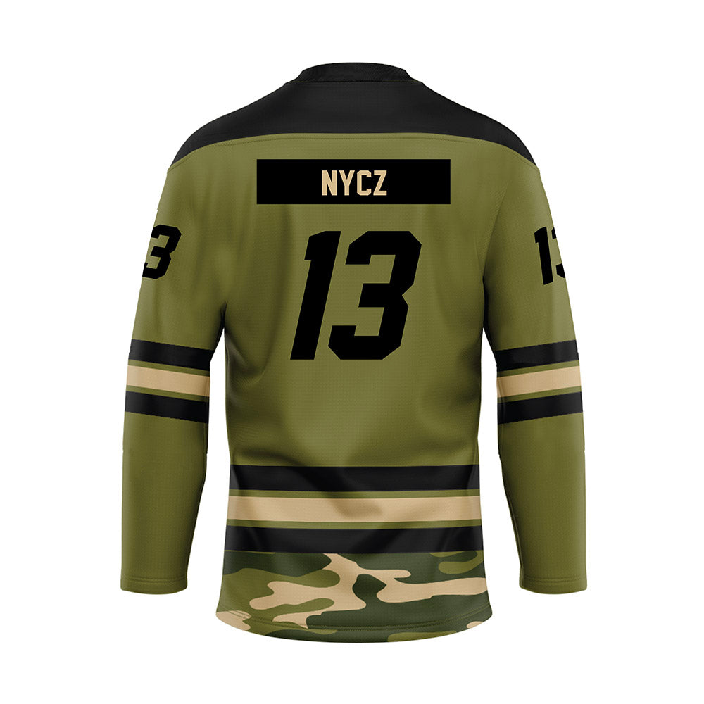 UMass - NCAA Men's Ice Hockey : Landon Nycz - Camo Hockey Jersey-1