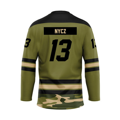 UMass - NCAA Men's Ice Hockey : Landon Nycz - Camo Hockey Jersey-1