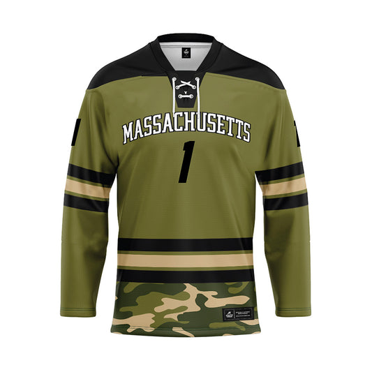 UMass - NCAA Men's Ice Hockey : Jackson Irving - Camo Hockey Jersey