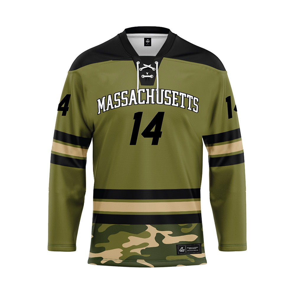 UMass - NCAA Men's Ice Hockey : Ryan Lautenbach - Camo Hockey Jersey