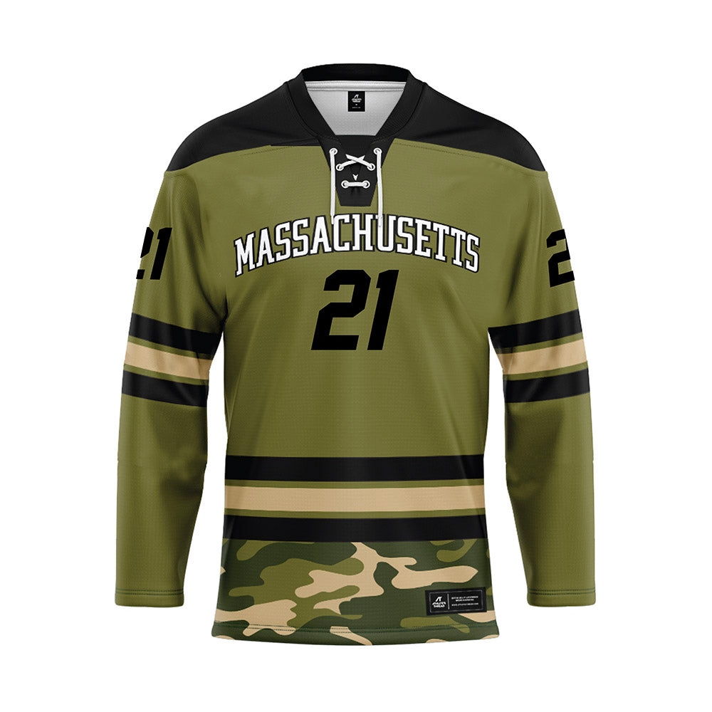 UMass - NCAA Men's Ice Hockey : Charlie Lieberman - Camo Hockey Jersey