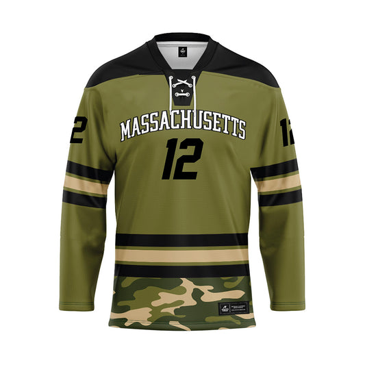 UMass - NCAA Men's Ice Hockey : Cam Dunn - Camo Hockey Jersey