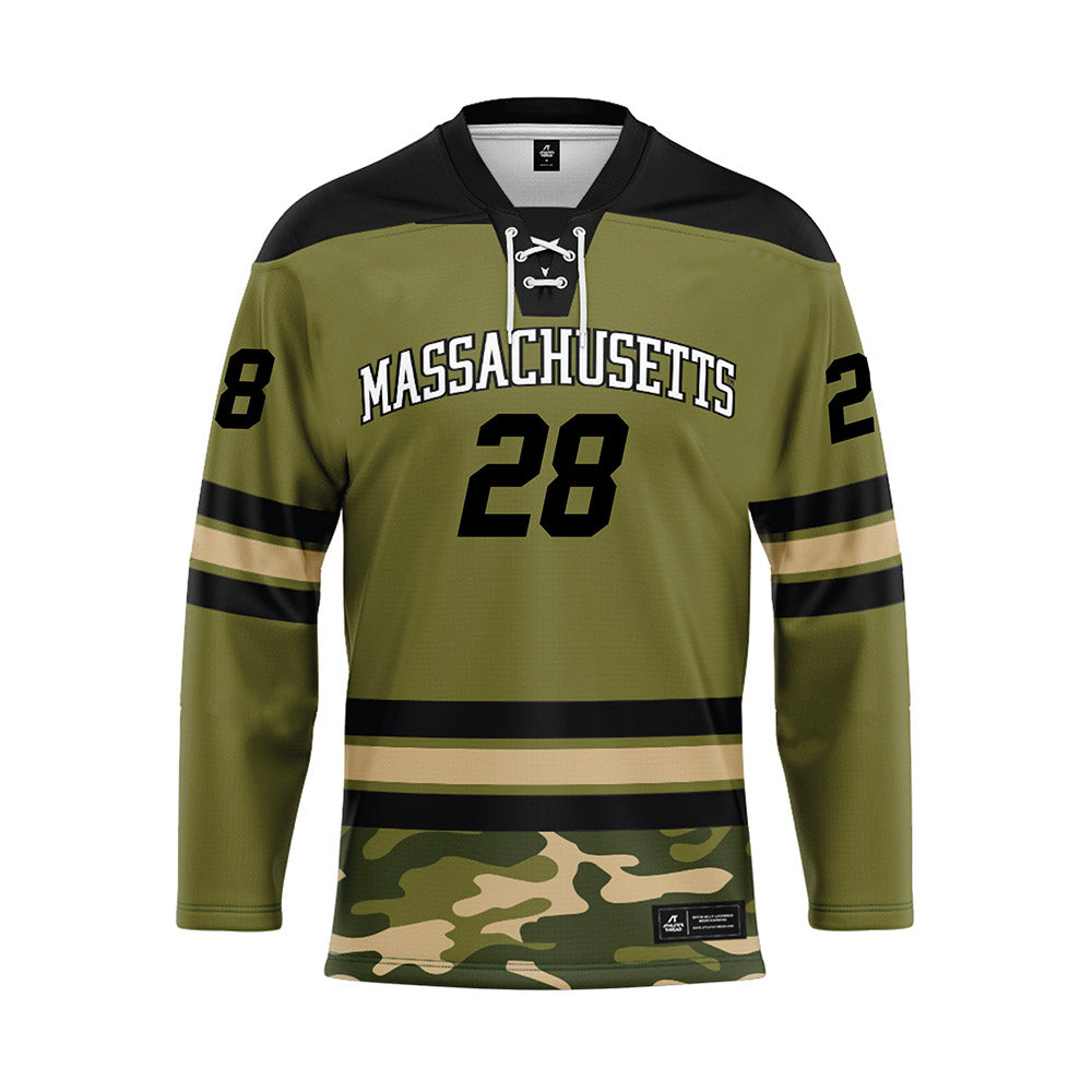 UMass - NCAA Men's Ice Hockey : Bo Cosman - Camo Hockey Jersey