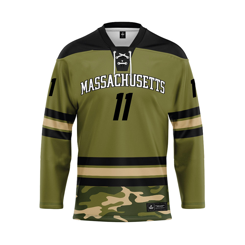 UMass - NCAA Men's Ice Hockey : Lucas Mercuri - Camo Hockey Jersey